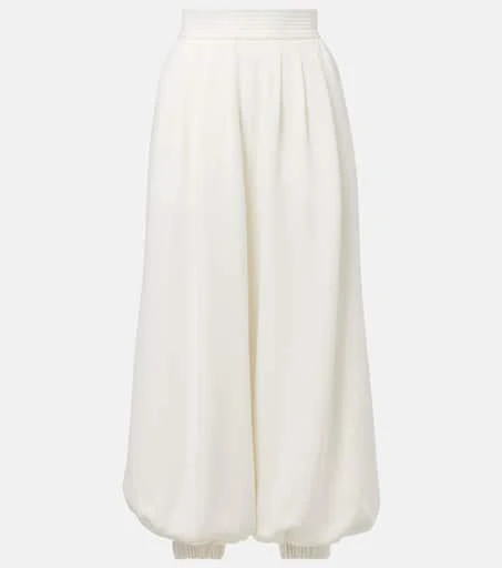 Valentino Cady Couture silk wide-leg pants 1