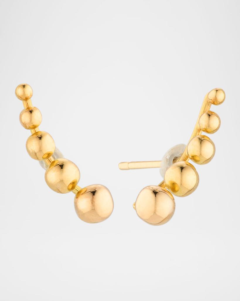 POPPY FINCH 18K Yellow Gold Ball Climber Earrings