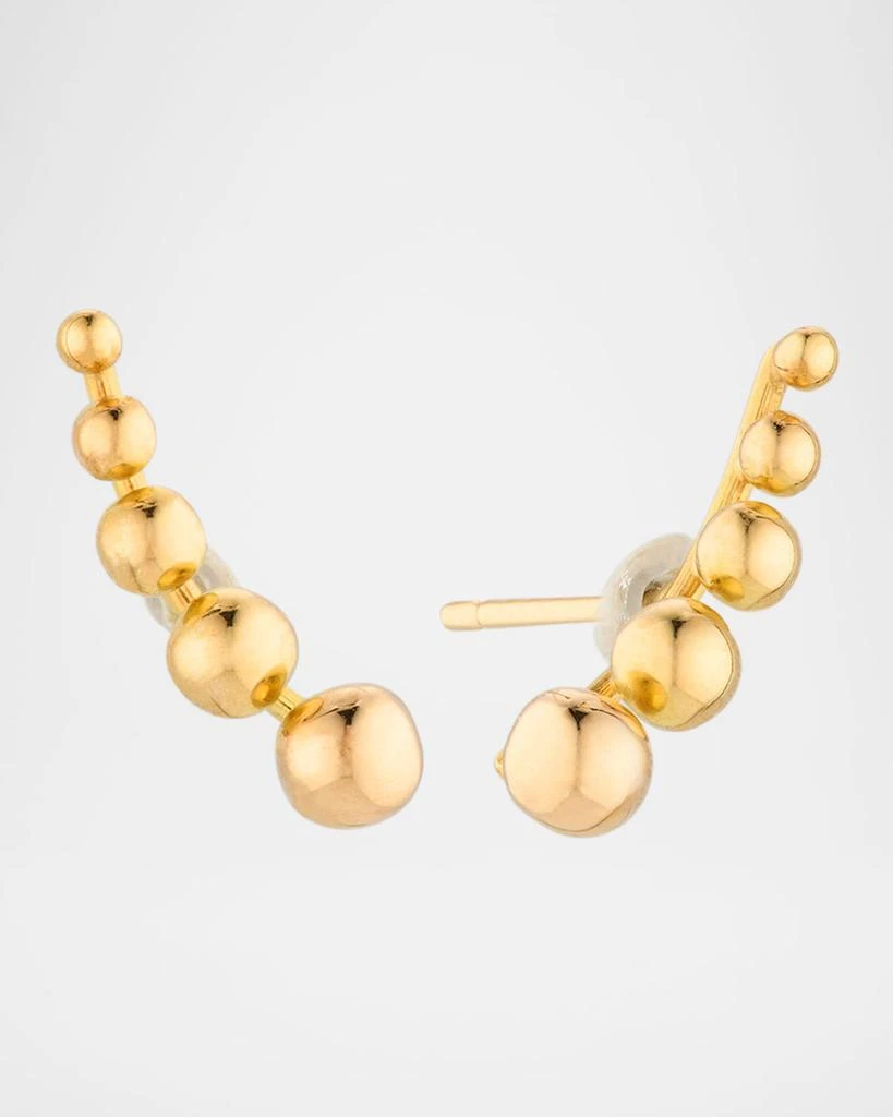POPPY FINCH 18K Yellow Gold Ball Climber Earrings 1
