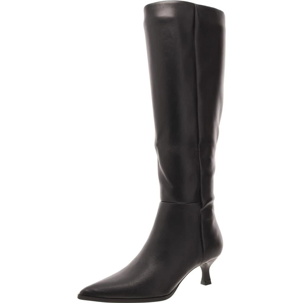 Madden Girl Debutt Womens Faux Leather Kitten Heel Knee-High Boots 1