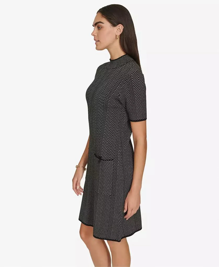 Calvin Klein Women's Mock-Neck Jacquard Sheath Dress 4
