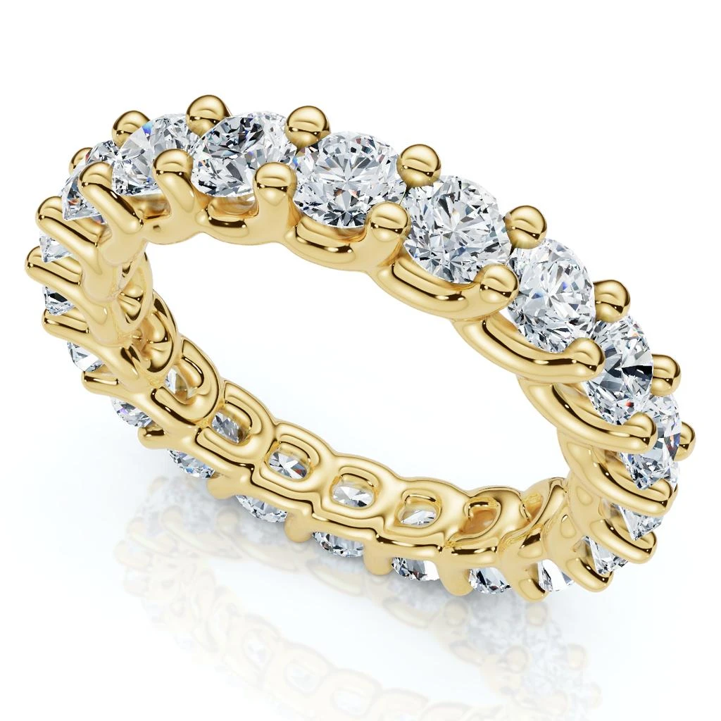 Pompeii3 2 1/2Ct Diamond U Prong Eternity Ring in 14k Gold or Platinum Lab Grown 1
