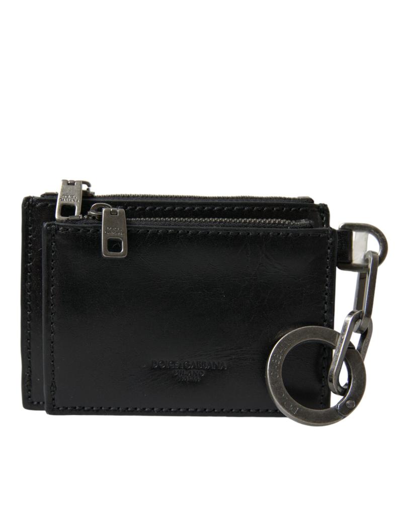Dolce & Gabbana Dolce & Gabbana  Leather Zip Logo Keyring Coin Purse Keyring Men's Wallet