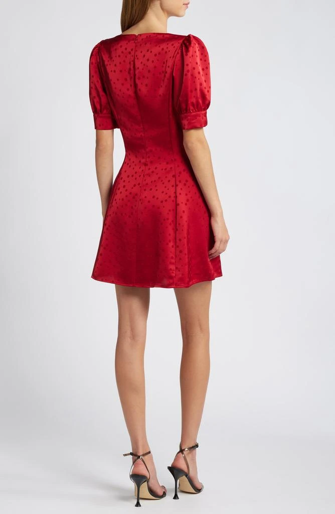Charles Henry Dot Jacquard Satin Minidress 2