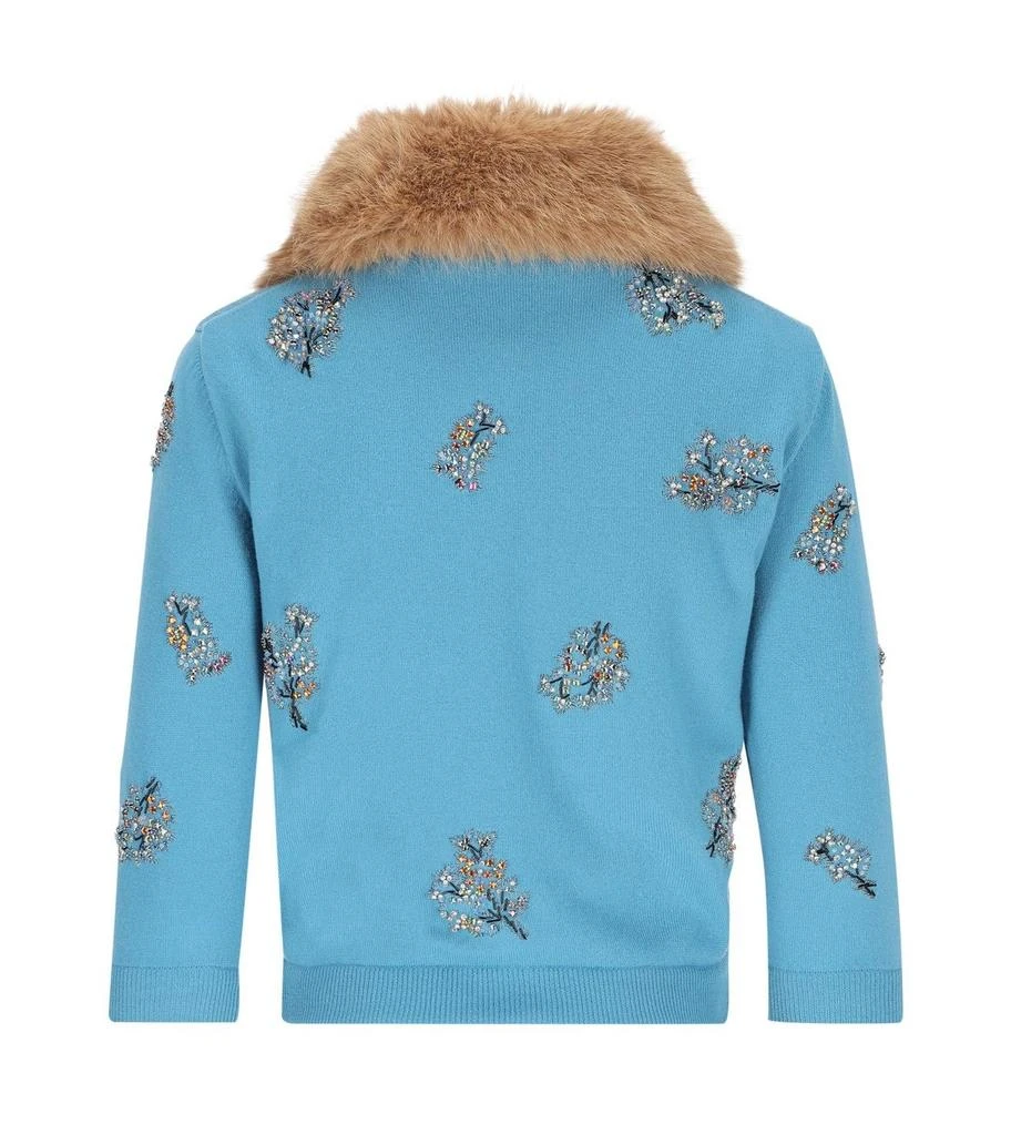 Valentino Valentino Embellished Three-Quarter-Sleeved Cardigan 2