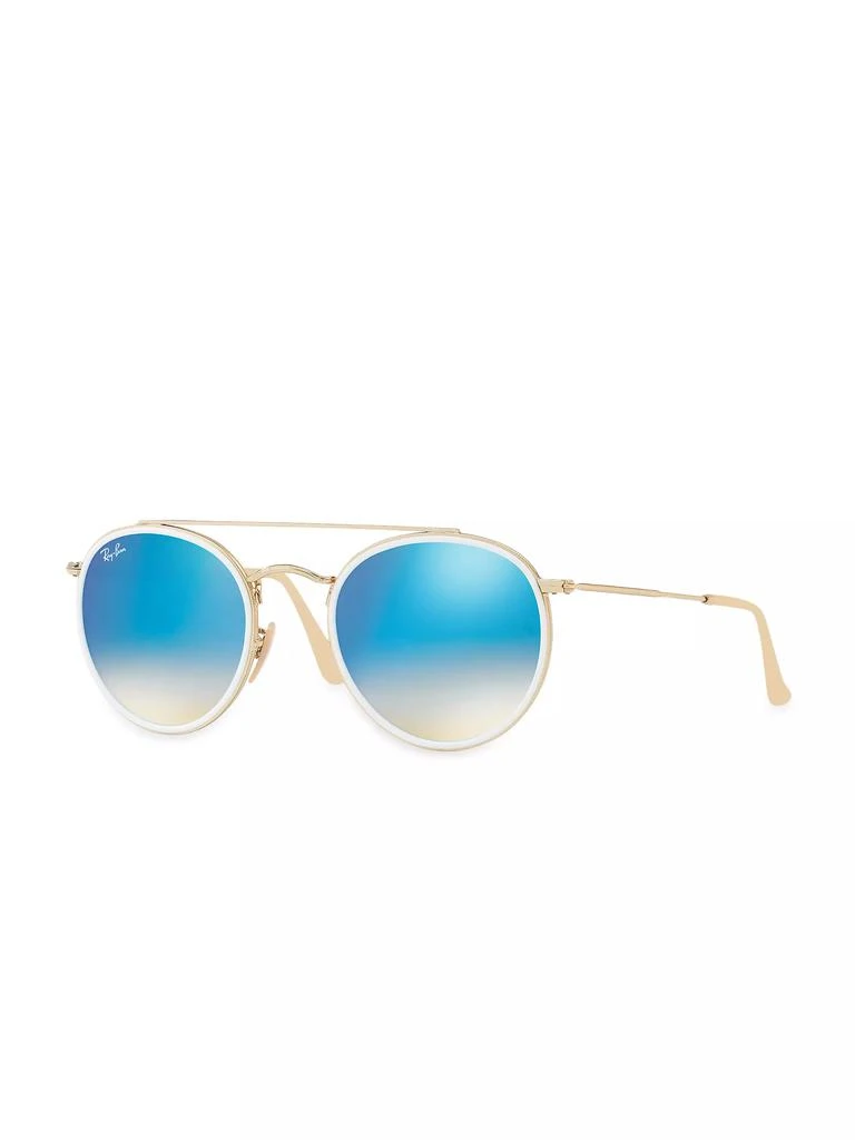 Ray-Ban RB3647 51MM Mirrored Round Aviator Sunglasses 2