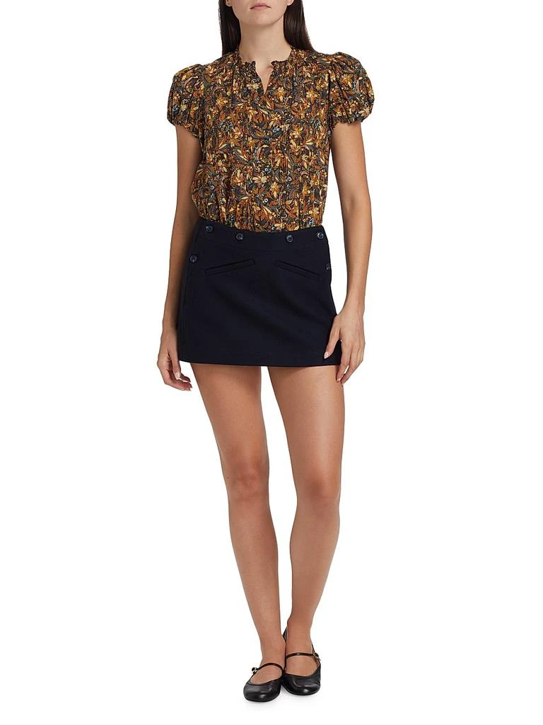 DÔEN Millie Floral Cotton Short-Sleeve Blouse 2