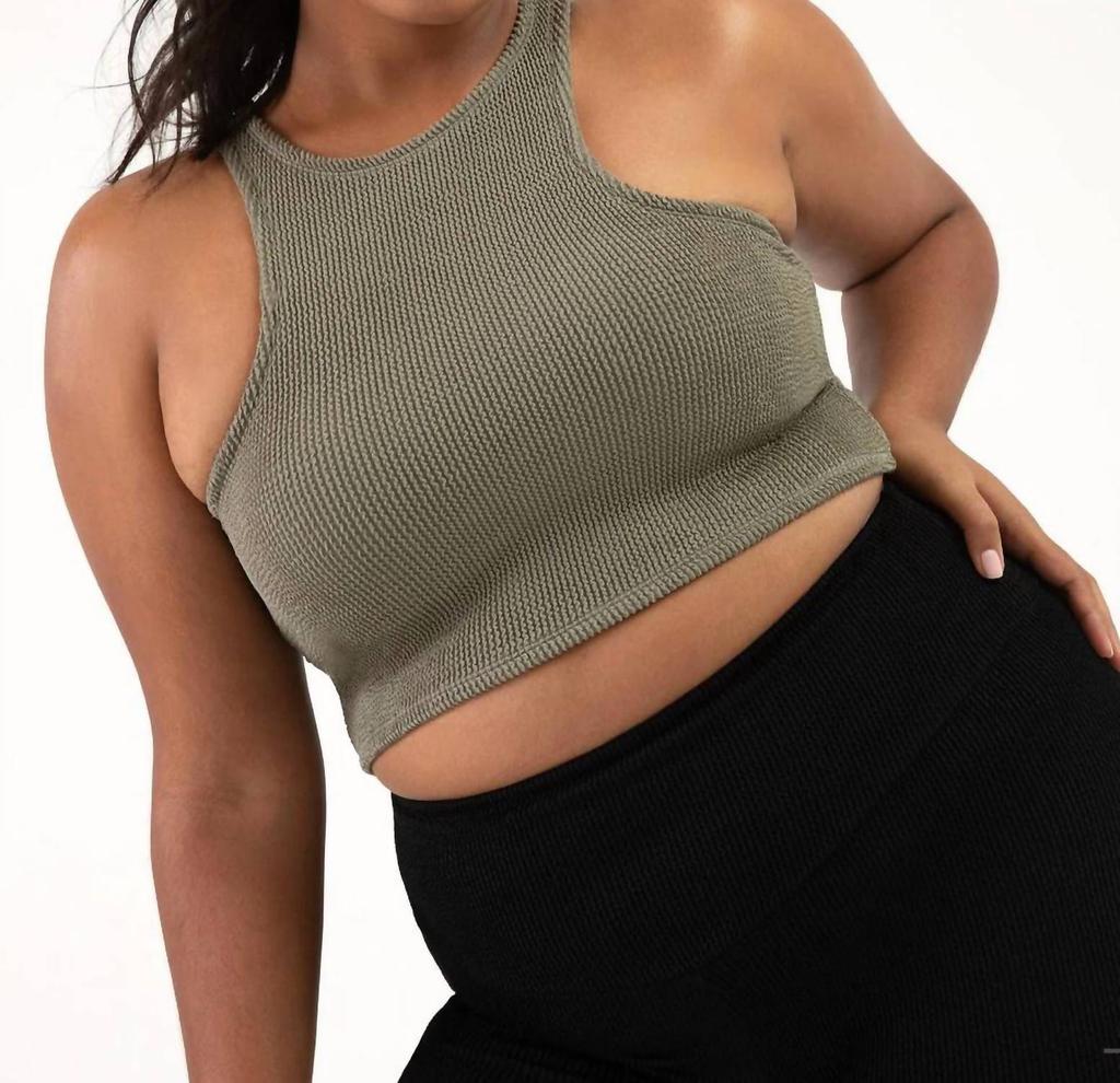Bloch Bloch - Crinkle Washed Racerback Crop Tank Top