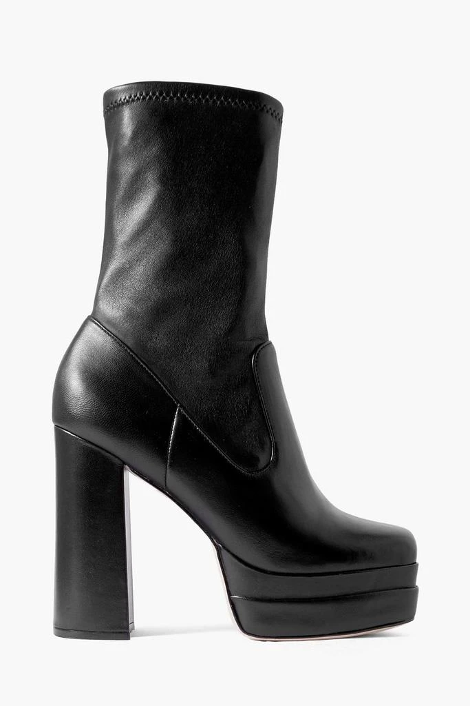 PORTE & PAIRE Leather platform sock boots 1