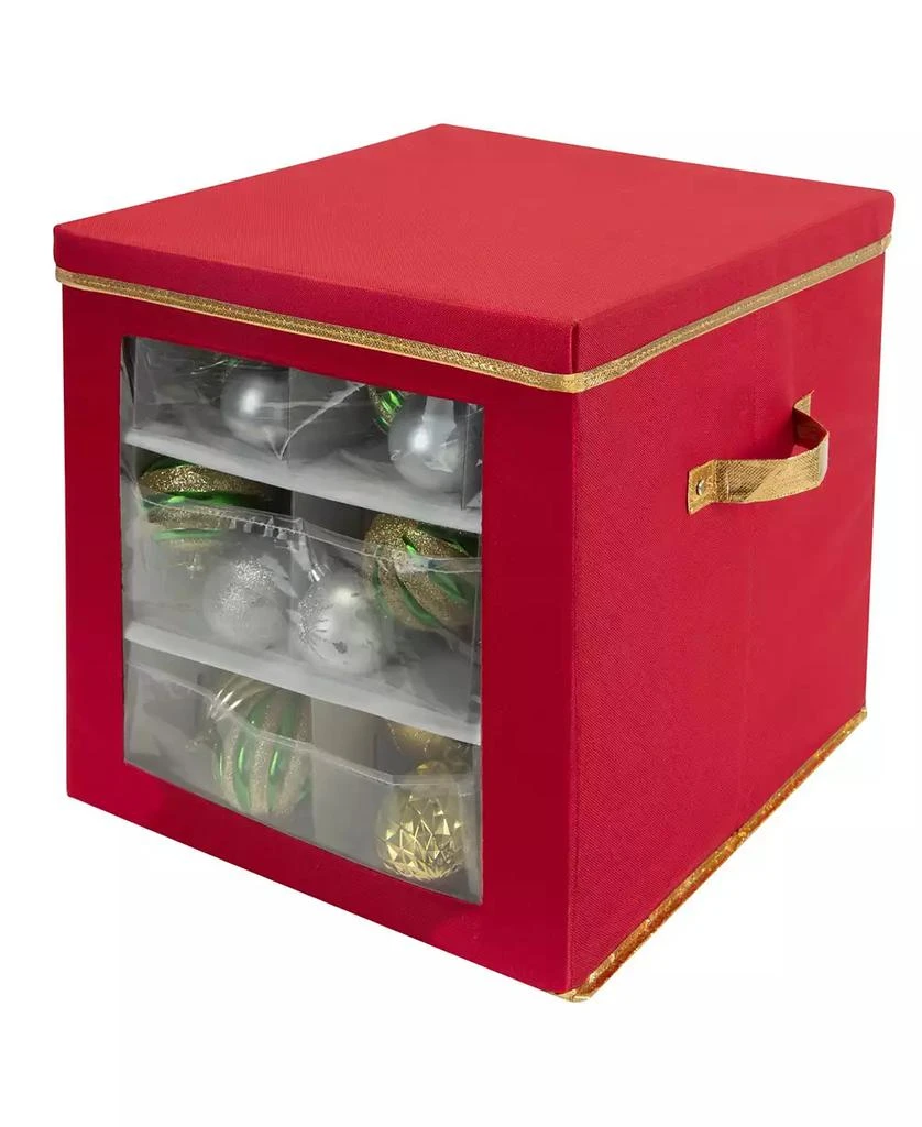 Simplify 27 Count Large Ornament Storage Box With See Through Window 7