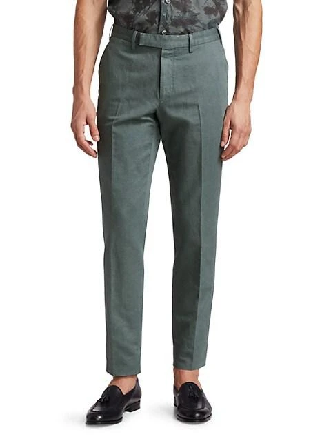 Zegna Flat Front Trousers 1