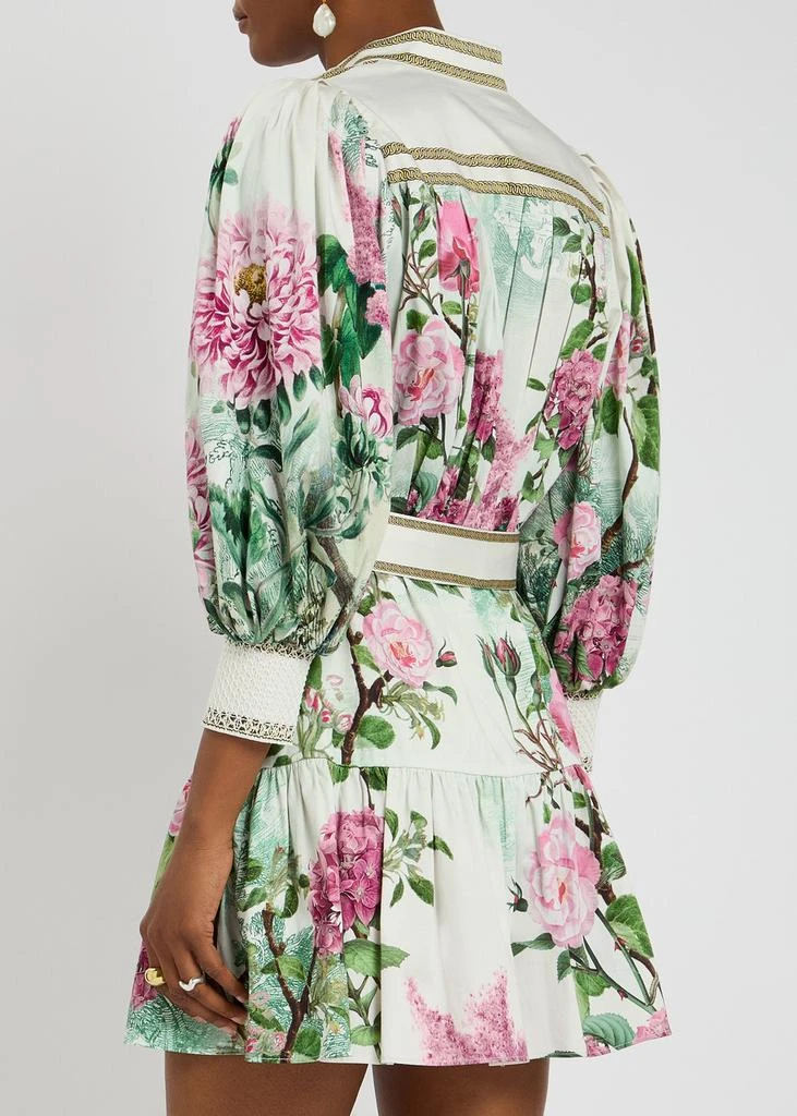 Alice + Olivia Cora floral-print stretch-cotton mini dress 3