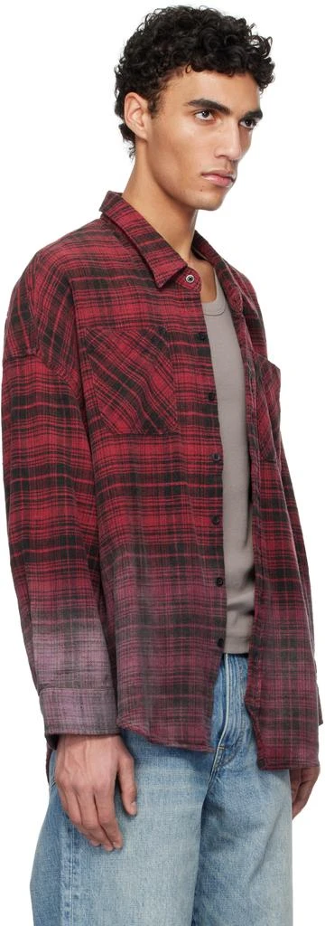 R13 Red Drop Neck Work Shirt 2