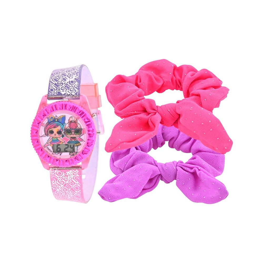 Accutime Girl's MGA Entertainment LOL OMG Surprise Multi-Color Silicone Watch 36mm Set