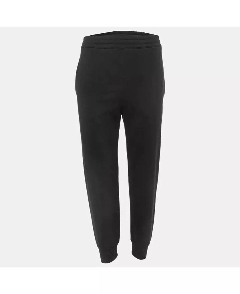 Pre-Owned Alexander McQueen Women's Black Logo Embroidered Cotton Knit Joggers 1