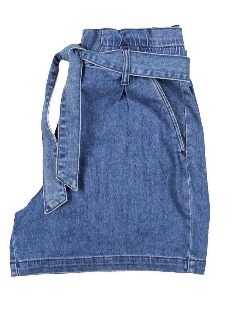 Jag Jeans Womens High-Rise Pleated Denim Shorts