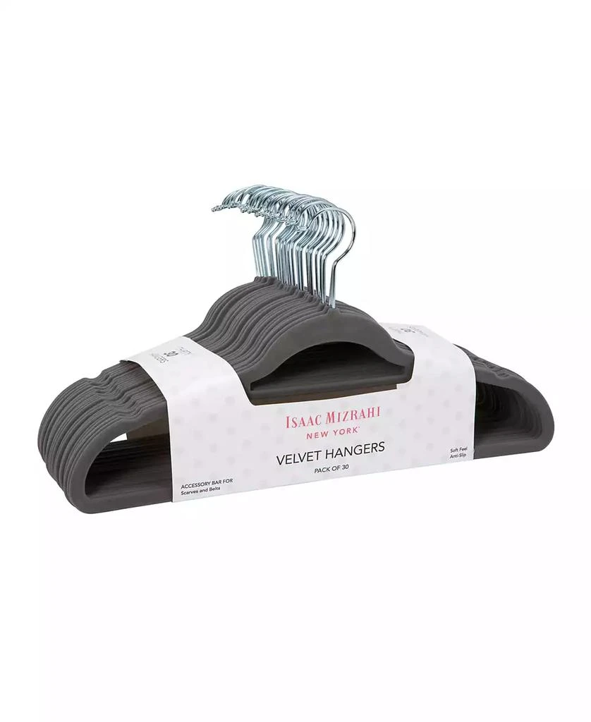 Isaac Mizrahi Velvet Hangers, Pack of 30 1