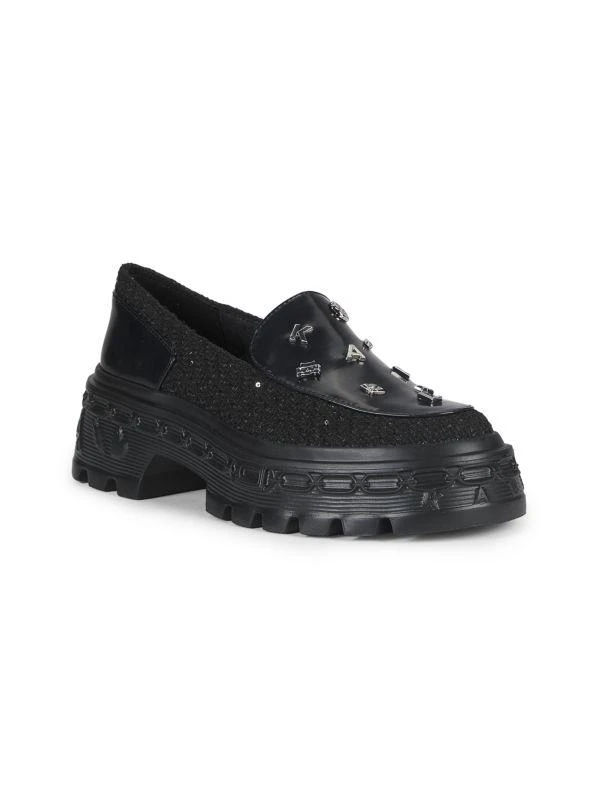 Karl Lagerfeld Paris Lylah 40MM Studded Platform Loafers 2