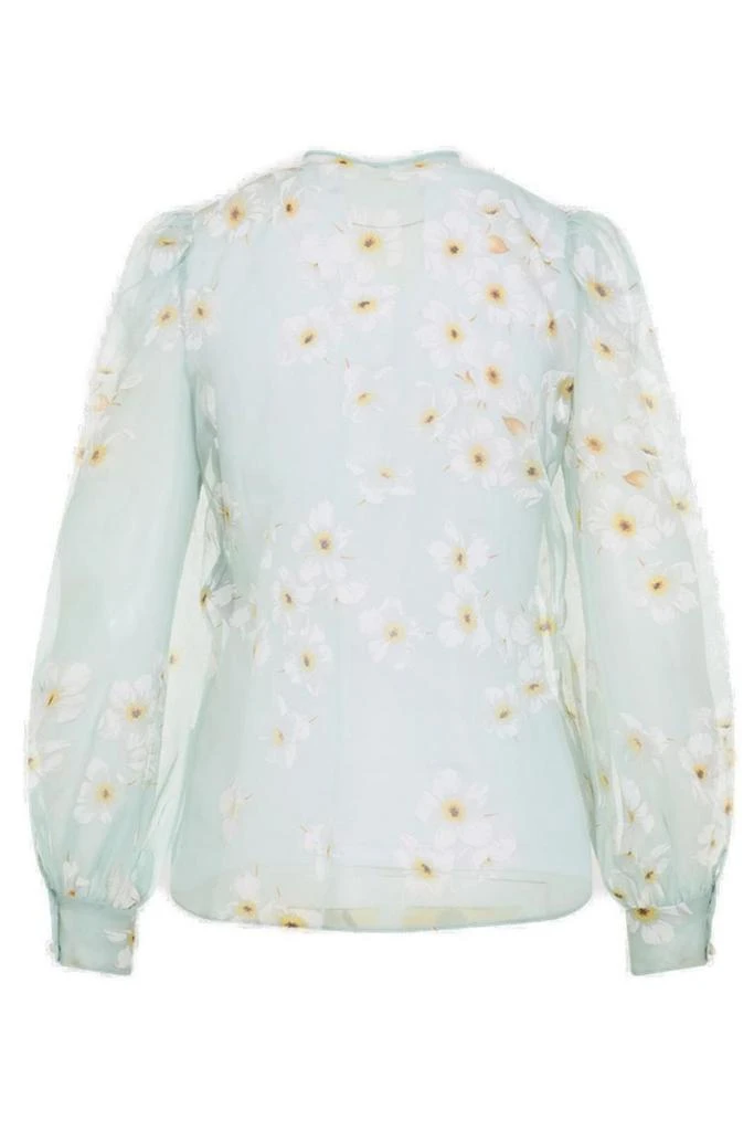 Valentino Valentino	Ruffled Detail Floral Printed Blouse 2