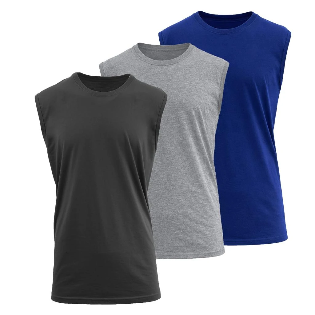 Blu Rock Men
s Slim Fit Sleeveless Muscle Tee-3 Pack