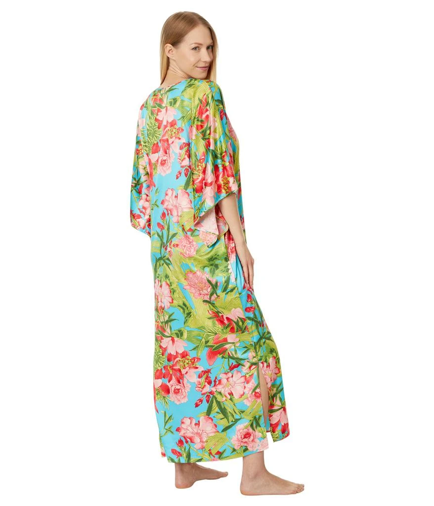 N by Natori Enchanted Peony - Satin 52" Caftan 2