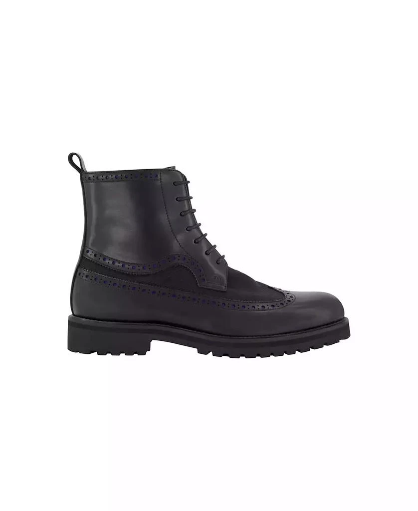 DKNY Men's Lace Up Rubber Sole Wingtip Dress Boots 2