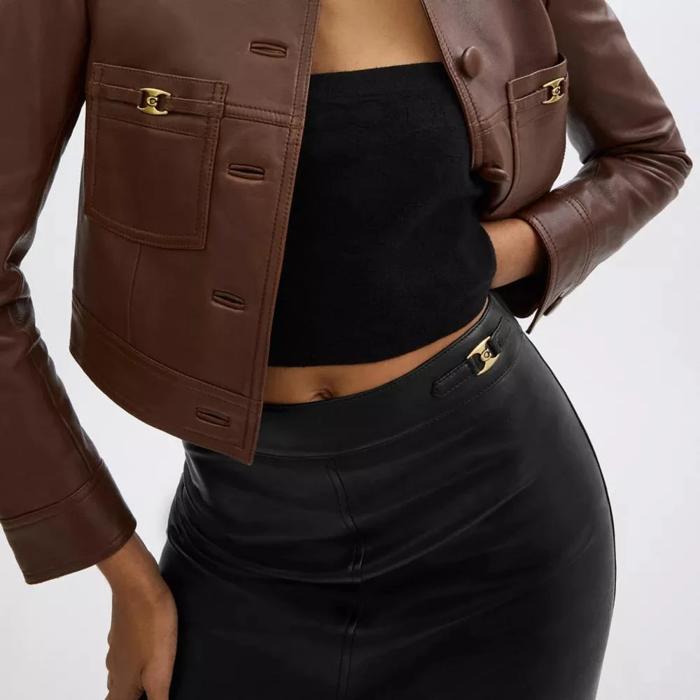 Coach Heritage C Leather Skirt 4