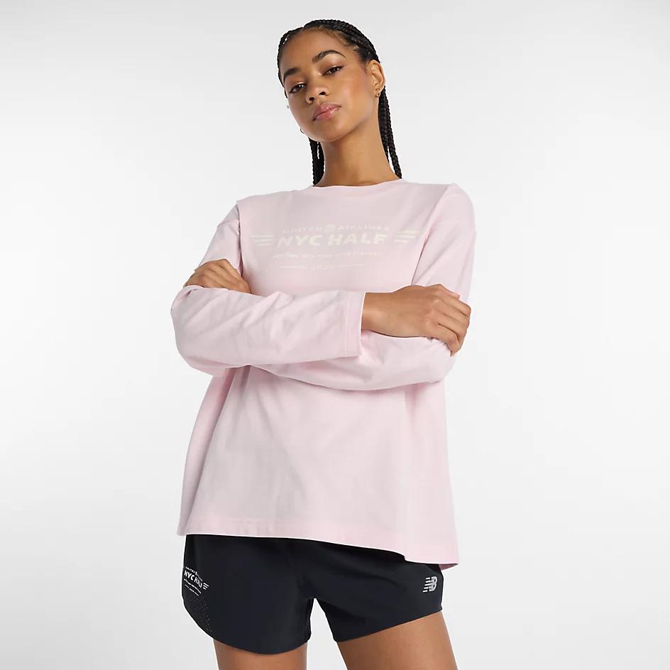 New Balance United Airlines NYC Half Graphic Long Sleeve