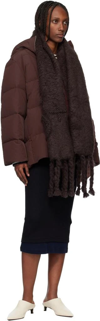 Jil Sander Brown Mohair Scarf 2