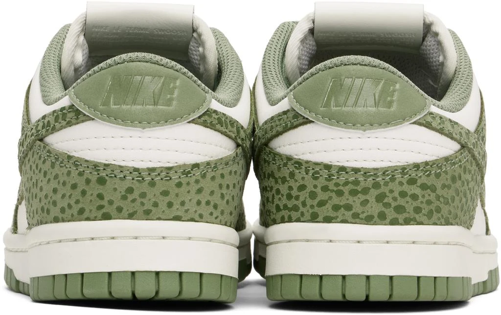 NIKE White & Green Dunk Low Premium Sneakers 2