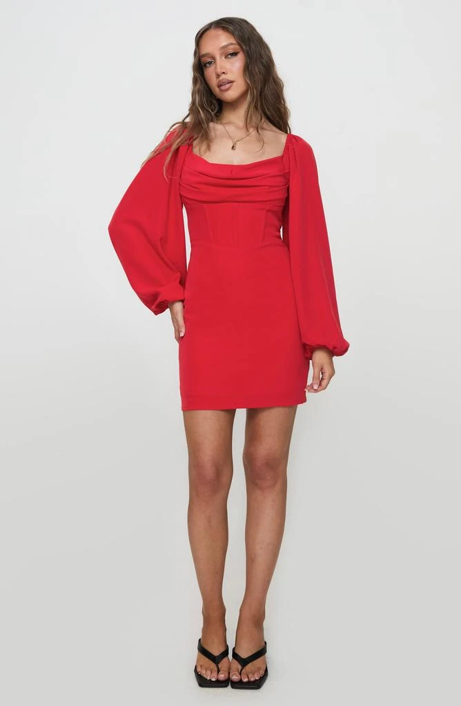 Princess Polly Lillie Long Sleeve Corset Minidress 6