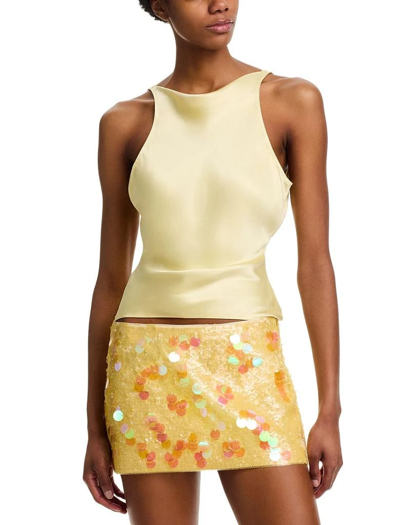 Danielle Guizio Regine Cowl Neck Top 1
