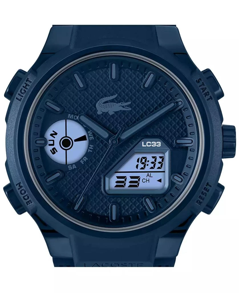 Lacoste Men's LC33 Navy Silicone Strap Watch, 44.8mm 4