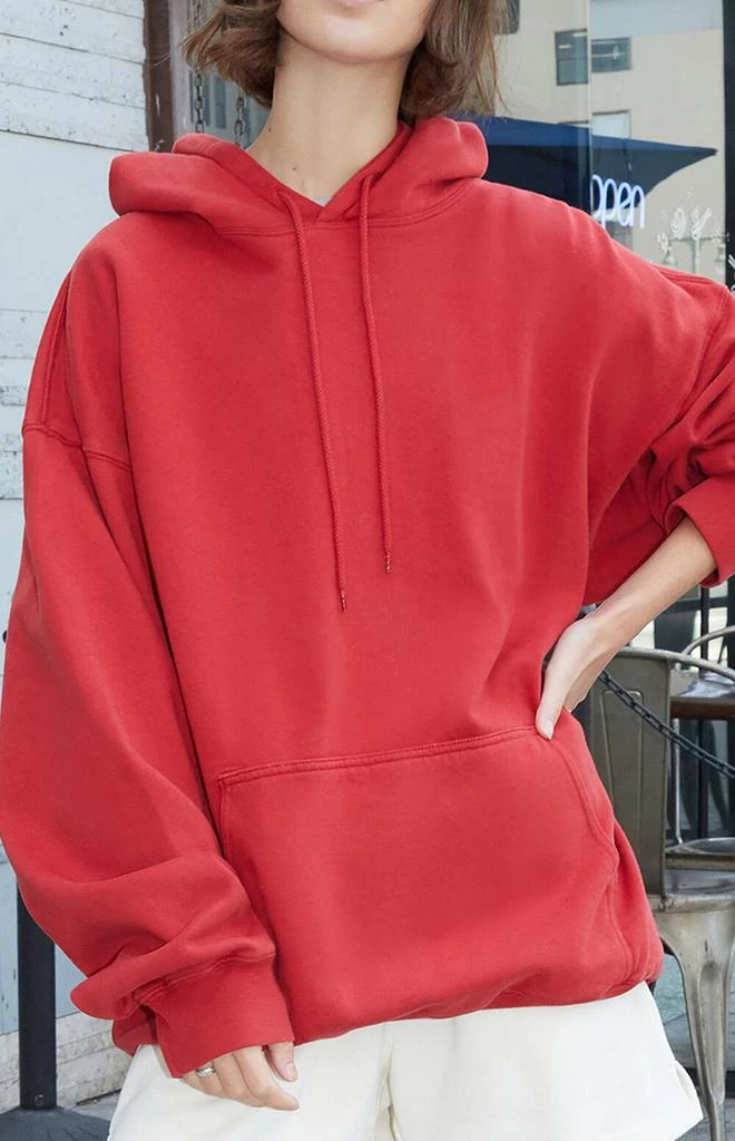 John Galt Red Christy Oversized Hoodie 2