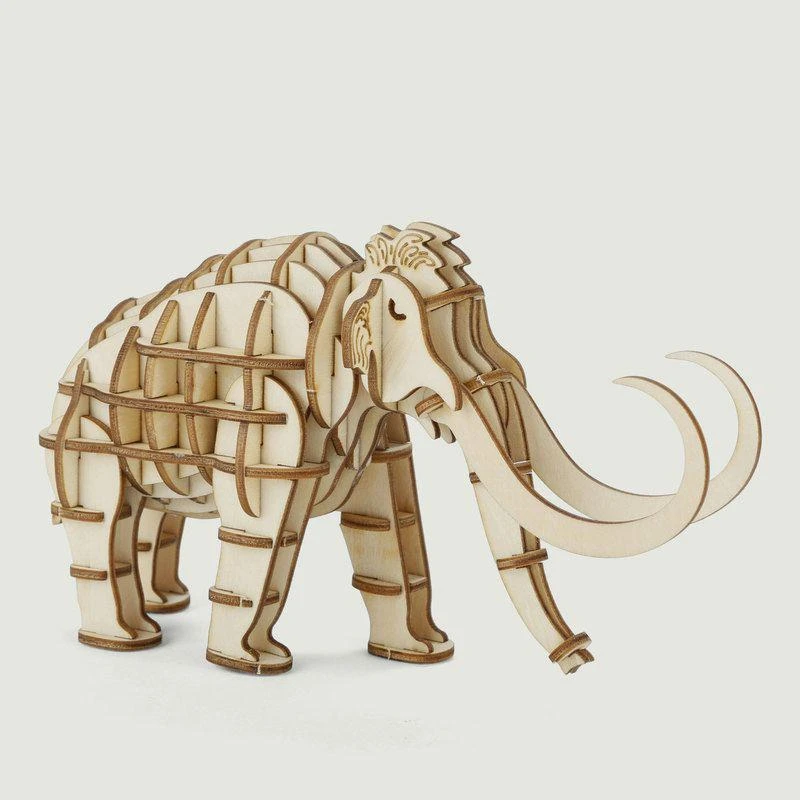 Kikkerland Mammoth 3D Puzzle Wood KIKKERLAND 1