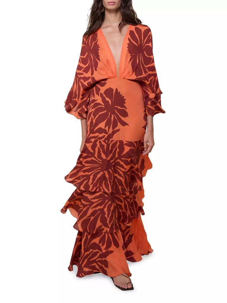 JOHANNA ORTIZ Botanical Poetry Printed Silk Maxi Dress 3