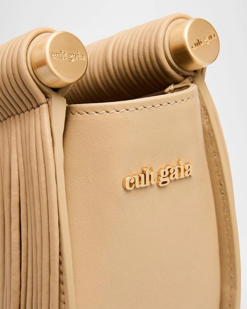 Cult Gaia Lou Draped Leather Clutch Bag 5