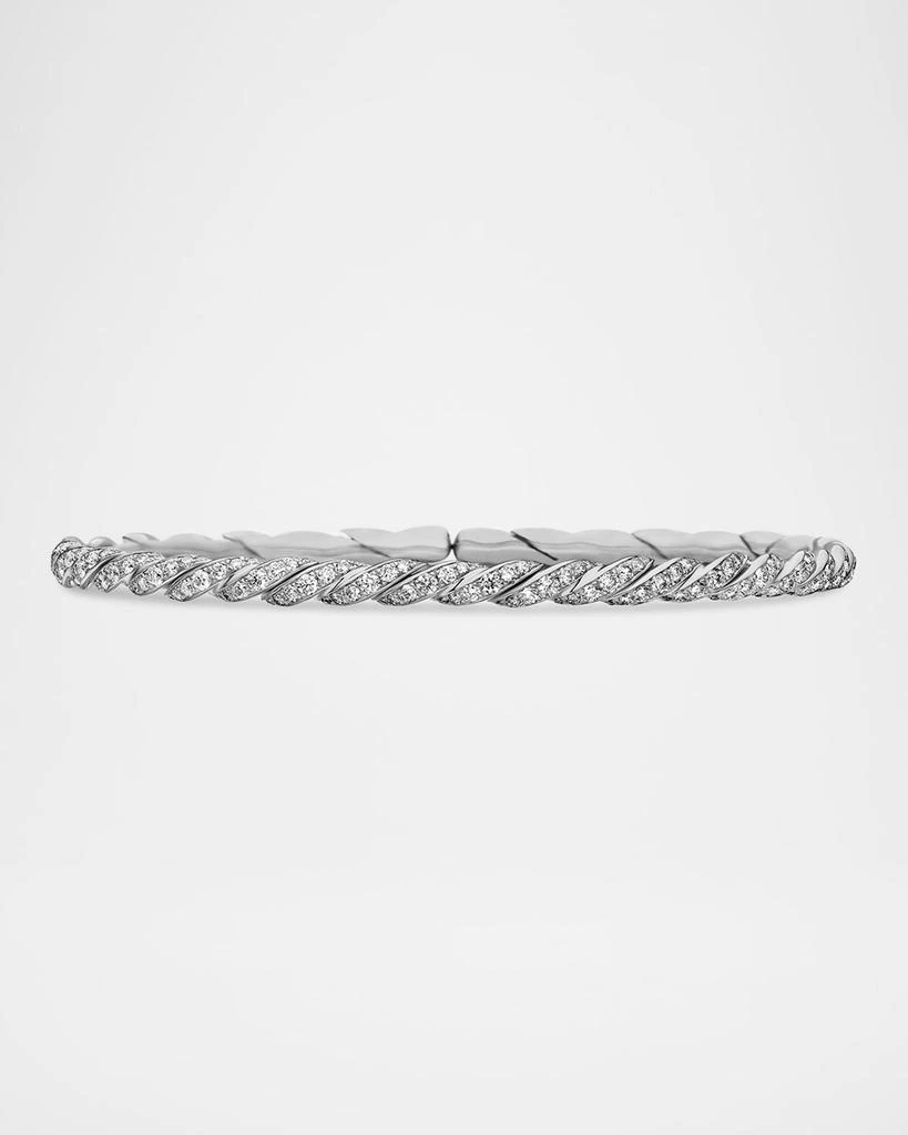 David Yurman Sculpted Cable Flex Bracelet in 18K White Gold, 3.5mm 1