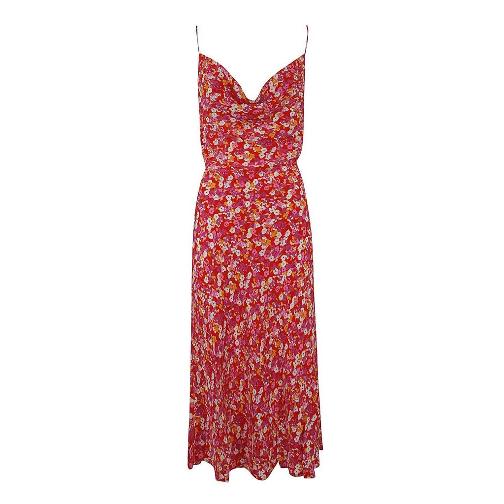 ROTATE Birger Christensen Jacquard Flower Printed Midi Dress 1