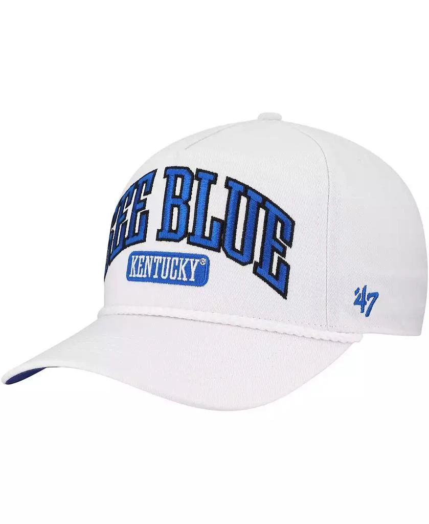 47 Brand Men's White Kentucky Wildcats Local Arch Hitch Snapback Hat 2