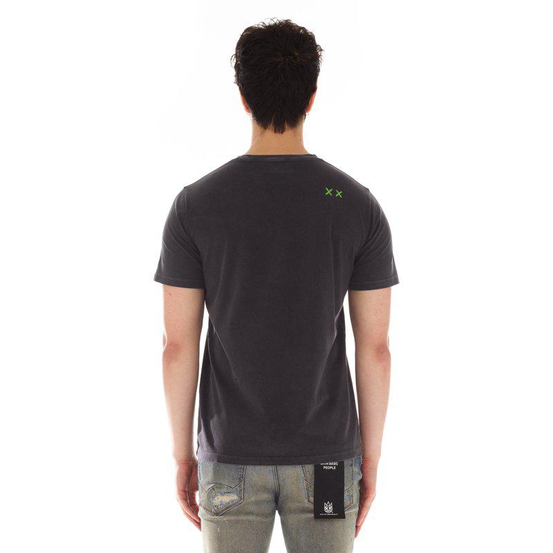 Cult Of Individuality Short Sleeve Crew Neck Tee  "Charlie" In Vintage Charcoal