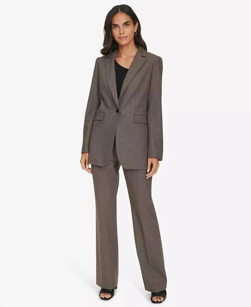 Calvin Klein Women's Houndstooth One-Button Blazer 3