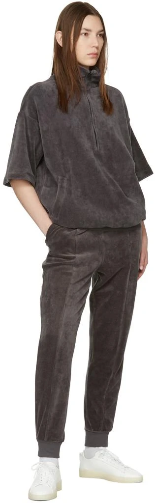 Essentials Black Velour Short Sleeve Turtleneck 4