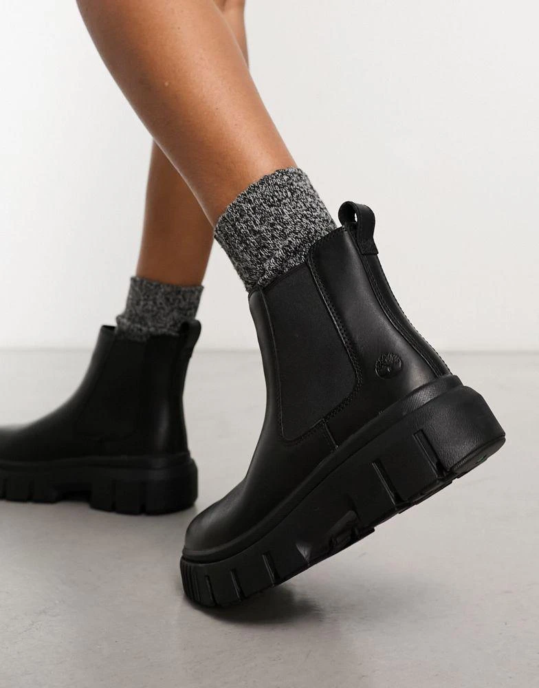 Timberland Timberland greyfield chelsea boots in black full grain leather 4
