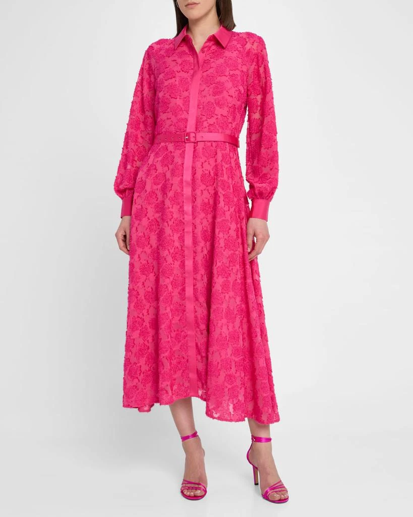 Tahari The Kassiani Fringe-Textured Midi Shirtdress 2