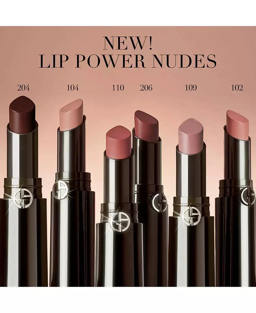 Giorgio Armani Lip Power Long-Lasting Satin Lipstick 6