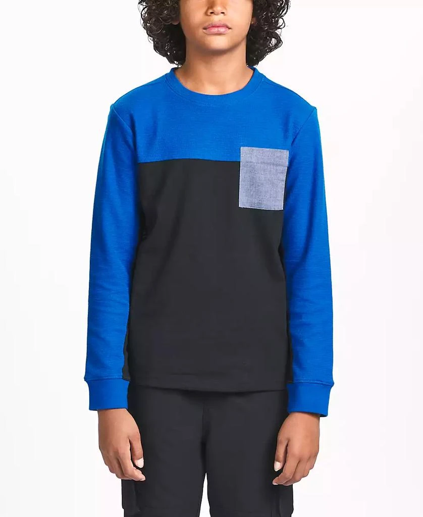 Sovereign Code Big Boys Textured Color Blocked Long Sleeve Tee 1