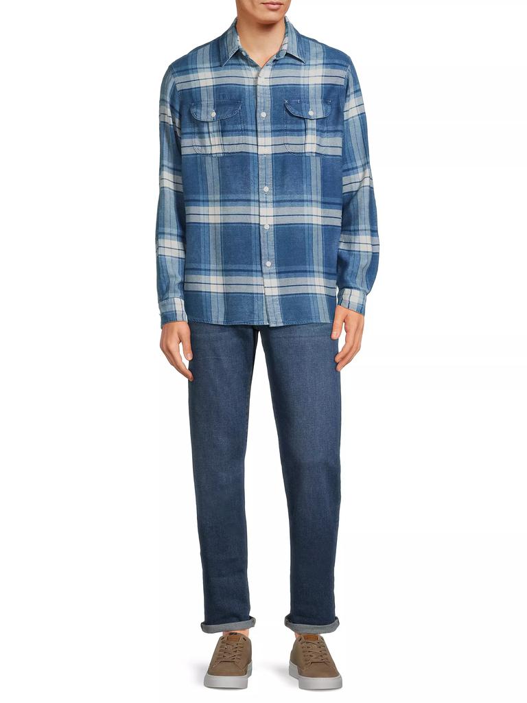 Ralph Lauren Plaid Cotton Button-Front Shirt