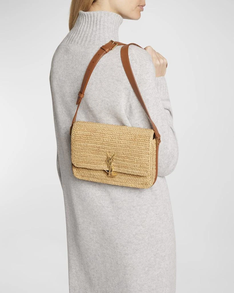 Yves Saint Laurent Solferino Medium YSL Crossbody Bag in Raffia 4
