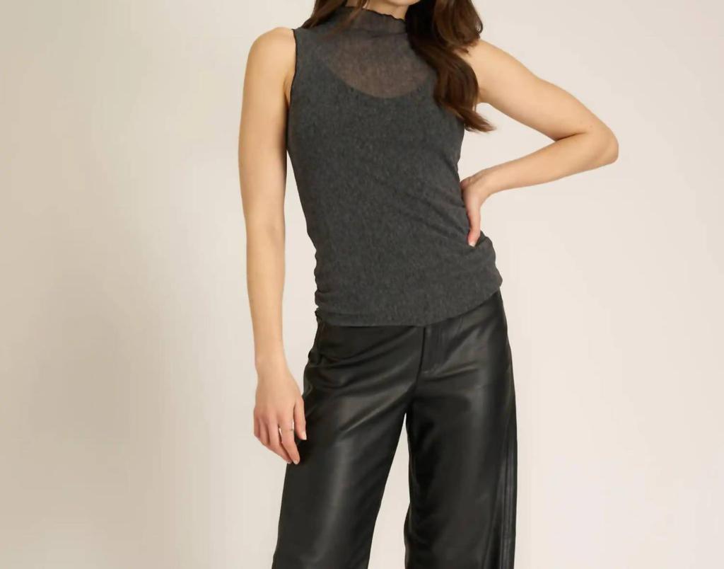 Project Social T Project Social T - On The Town Layered Mesh Tank Top